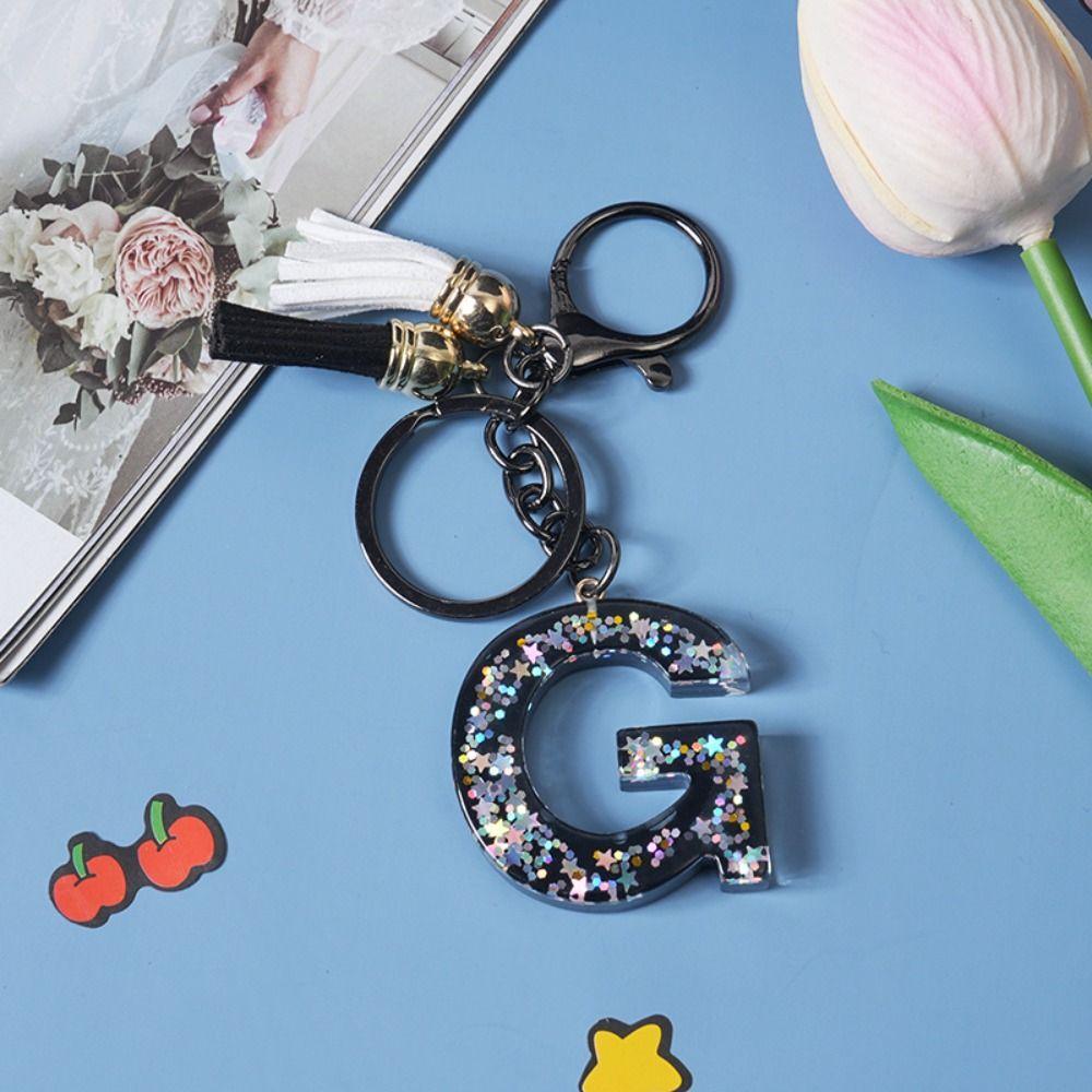Изысканный Английский Алфавит Сумка Подвеска Буквы A-Z Алфавит Инициалы Блестящий Брелок Женский Подарок
