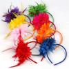 1900S Flapper Feathered Flower Headband For Carnival Party Antique Hair Decoration With Soft Band for Music Festival