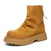 Martin boots 2024 autumn and winter new round head thin boots locomotive boots thick-soled short boots retro 97223-J