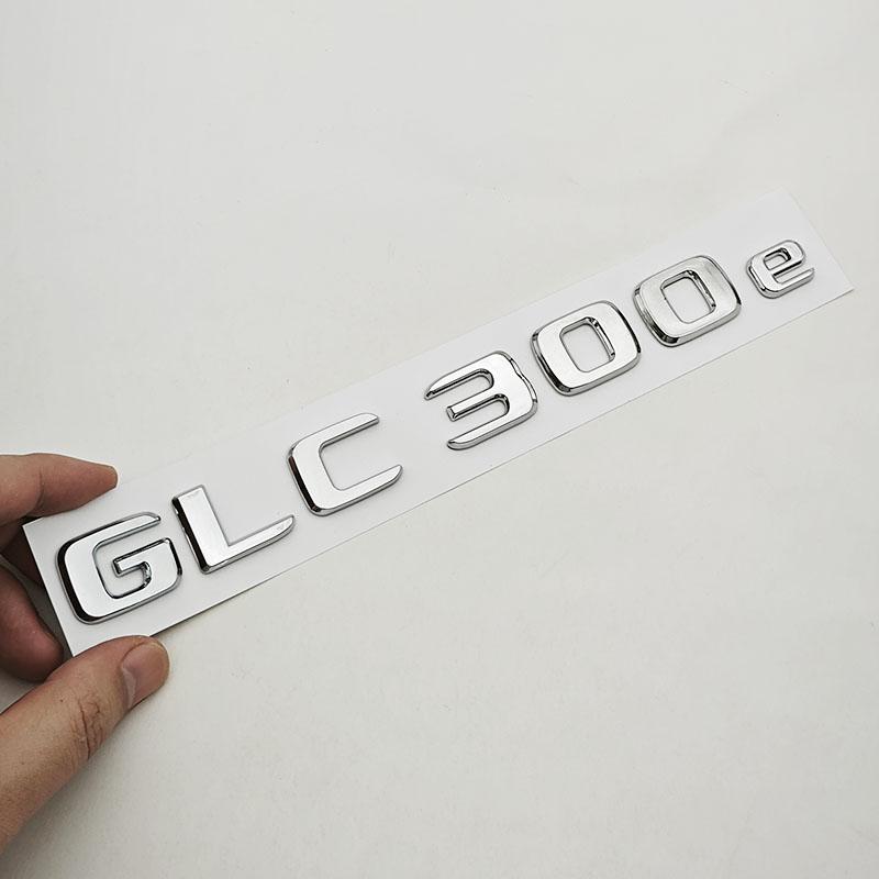 3D ABS Car Letters Logo GLC 300e Badge Sticker Rear Trunk Emblem Decals For Mercedes Benz GLC 300e X254 Tail Marking Accessories AJ1