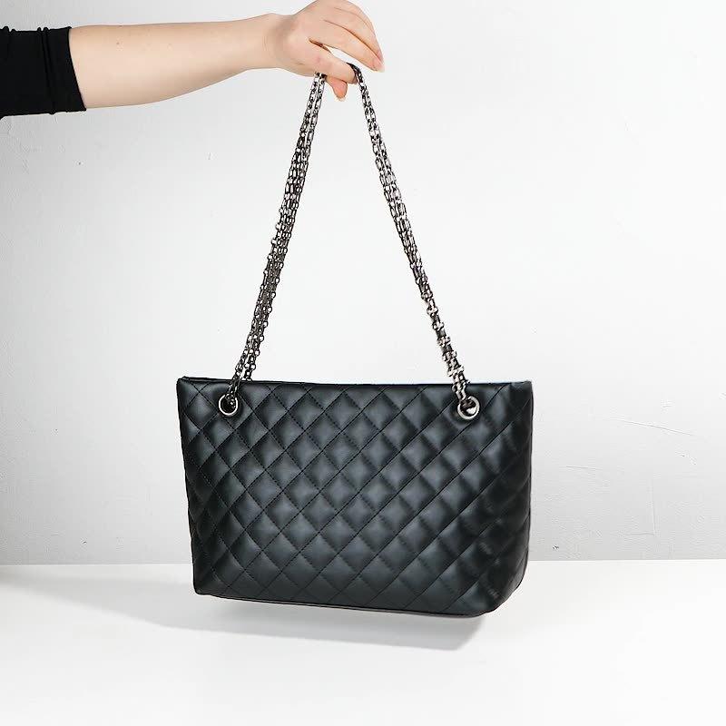 Большая сумка с цепочкой в форме ромба, вместительная женская сумка, дамская сумочка, сумка через плечо на одно плечо, модная сумка-тоут с замком