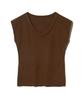 VIVABROWN 85-Vivaj011 U-Neck Soft Knit Short Sleeve 6 Colors