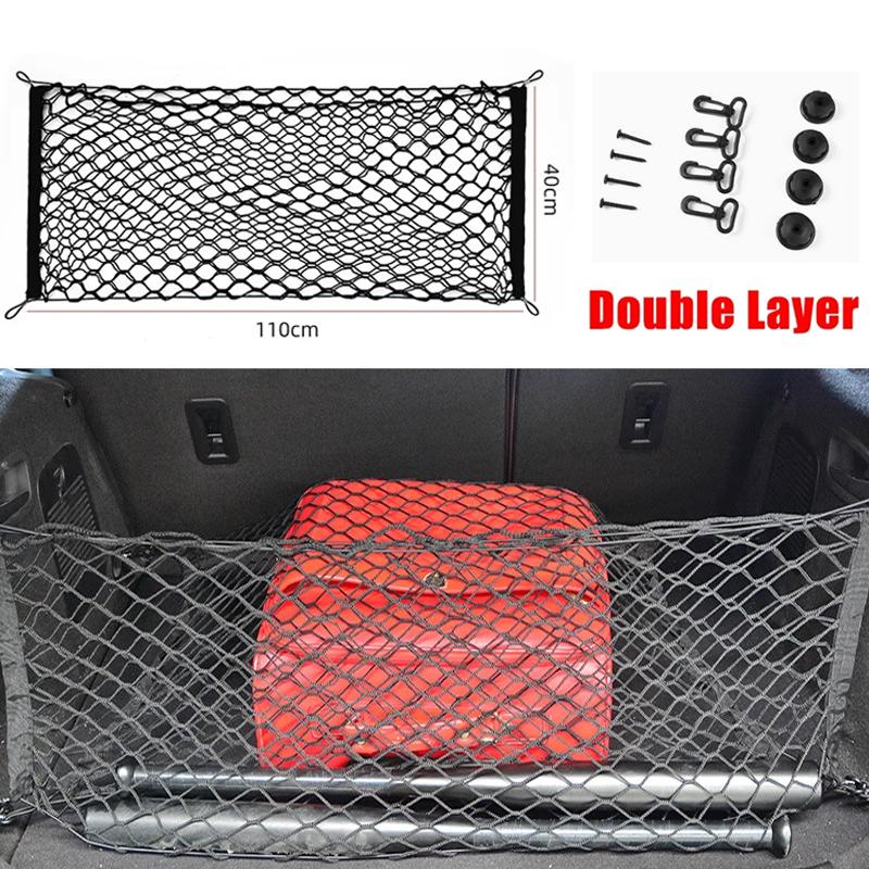 For Tesla Model Y Juniper 2025 2026 Car Rear Trunk Net Storage Bag Cargo Elasticity Organiser Interior Luggage Auto Accessories