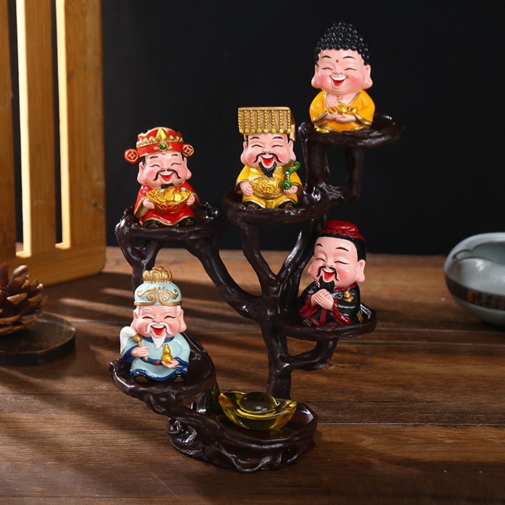 New Year Gift God of Wealth Room/Car Decoration Feng Shui Statue Crafts Mascot Ornament