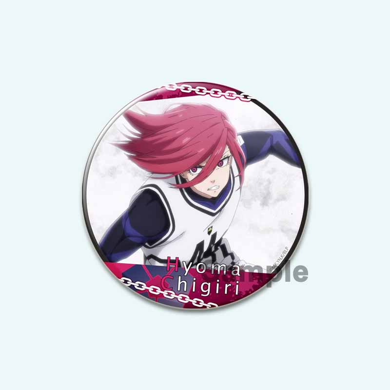 32/44/58 мм синяя брошь с HD-принтом, значок в виде аниме-фигурки из мультфильма Hyoma Chigirl Seishiro Nagi, круглые броши-булавки на лацкан, ювелирные изделия в подарок