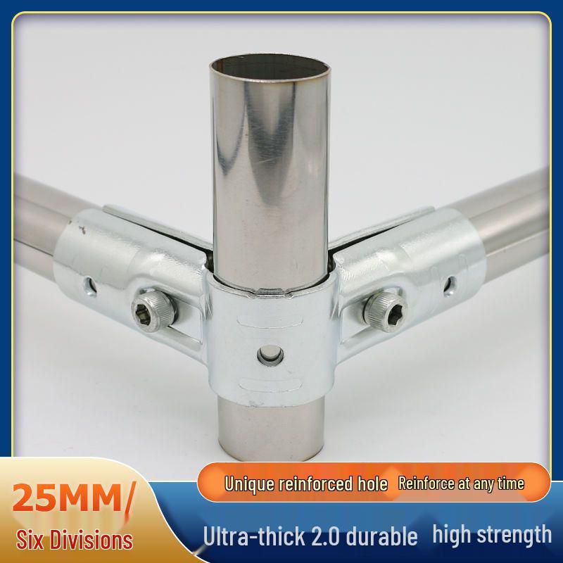 Stainless Steel 25mm Six-Point Pipe Connector for Galvanized and Iron Pipes