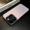 Мягкий фиолетово-серый полосатый противоударный чехол для телефона для iPhone 17 17E 16 15 14 13 12 11 Pro Max имитация Лазерного Серебристого жесткий чехол