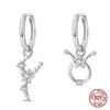 New Original 100% 925 Silver 12 Zodiac Signs Aries-Sagittarius Earrings Love Bow Ladies Earrings Anniversary Gift