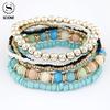 Модный домашний женский модный богемный многослойный браслет из бисера, эластичный браслет в этническом стиле