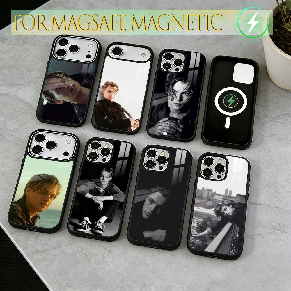 Чехол для телефона Леонардо Ди Каприо для iPhone 17, 16, 15, 14, 13, 12, 11 Plus, Pro Магнитный с Magsafe Беспроводная зарядка