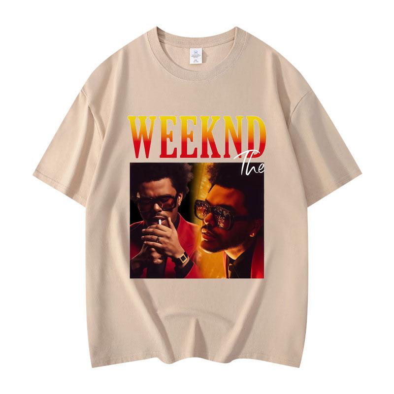 Графические футболки рэпера The Weeknd Унисекс Женская одежда Хип-хоп Мода Футболка с коротким рукавом Высококачественный Хлопок Оверсайз Футболка