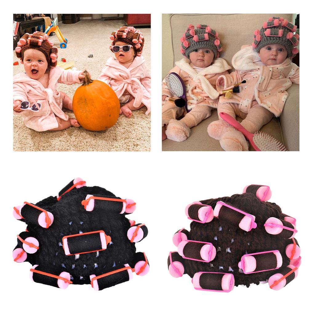 Забавная вязаная шапка-бини с кудрями для девочек, модная шапка-парик, ручная вязка, шапка для косплея, новинка, пуловер, головной убор