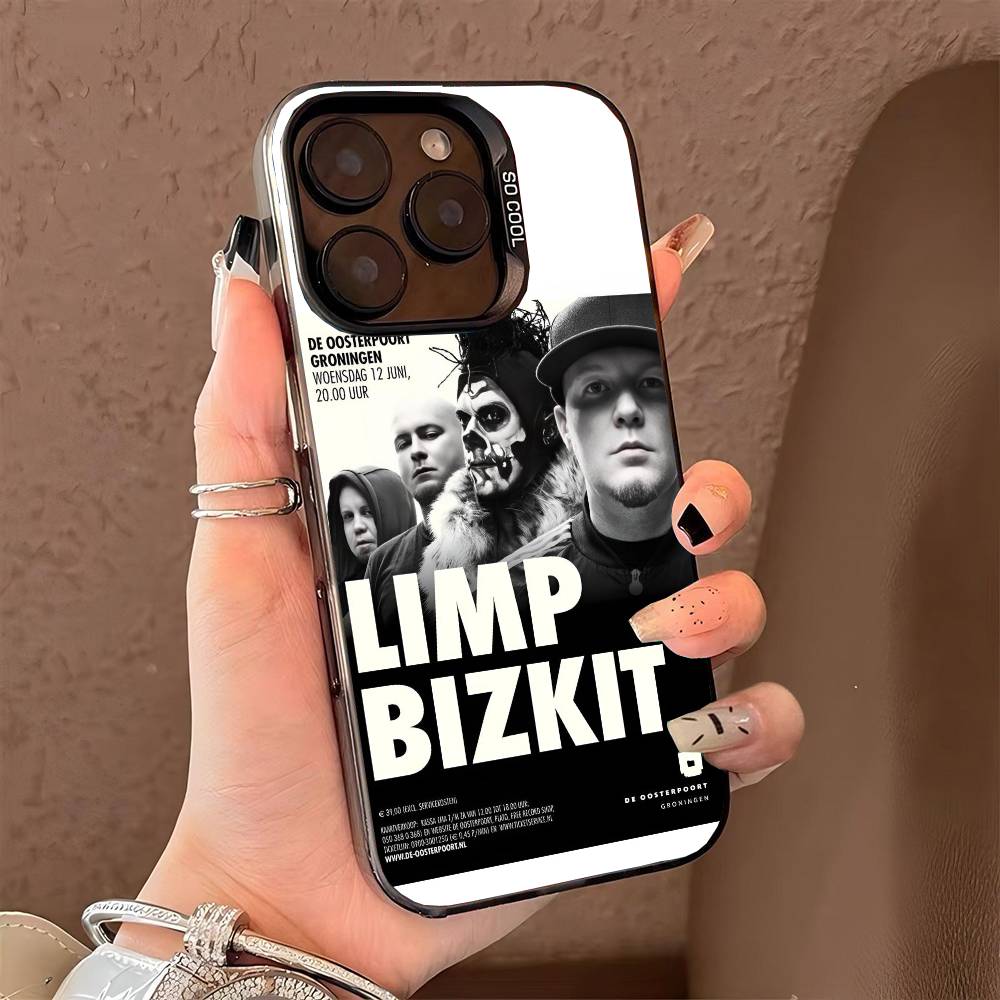 Чехол для телефона L-Limp Bizkit Hold On Band для iPhone 17 17Air 16 15 14 13 12 11 Pro Max Plus Цветной Серебристый