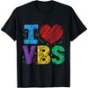 Я люблю VBS Школу Библейских Каникул Команда Религиозная Тема Футболка(1)