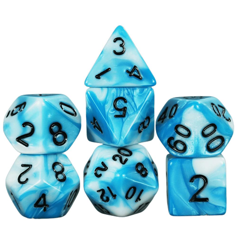 Набор многогранных игральных костей Dragon Game Magic Gathering Game Dice 7 шт. Набор игральных костей для смешивания цветов DND Dice Настольная игра Аксессуары