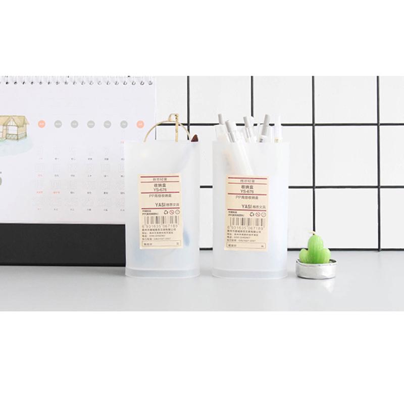 Прозрачный пенал, пластиковый простой канцелярский однотонный студенческий пенал