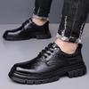 Fashion Spring Autumn  British Derby Shoes for Men Cow Leather Fashion Casual Wedding Shoe Male Solid Color Designer Dress Shoes Man