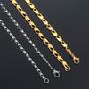 2.5mm/4.2mm Stainless Steel Unique Clasp Necklace Chain Gold and Silver for Women Girls 14-30 Inch