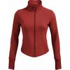 Minimalist Zip Collar Jacket Women Jackets Red 1379157-840