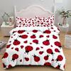 Fashion Stars Ladybug Insects Duvet Cover Set King Queen Double Full Twin Single Size Duvet Cover Pillow Case Bed Linen Set