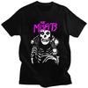 Мужские футболки с принтом в стиле Хоррор Панк Рок Misfits Череп, 100% Хлопок, Повседневные