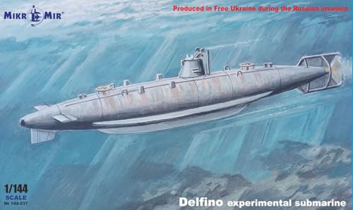 Micromill 1/144 Итальянская подводная лодка Delfino 1890 Пластиковая модель MKR144-037 (Подводная лодка)