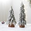 1PC Mini Snowy Christmas Tree Falling Snow Christmas Tree Desktop PE Christmas Tree PE Snowy Xmas Ornament