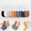5 пар нескользящих носков для передней части стопы, полуноски ярких цветов, НОВЫЕ, женские, с защитой от скольжения на половину стопы
