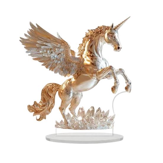 Horse Shaped Acrylic Sign 2D Flat Horse Tabletop Centerpiece for Corner Living Room Fireplace Shelf Office Home Decor