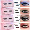 Lazy Self-Adhesive 1 Pair Of Colored Eyeshadow False Eyelashes, Natural Thick Curled Eyelashes