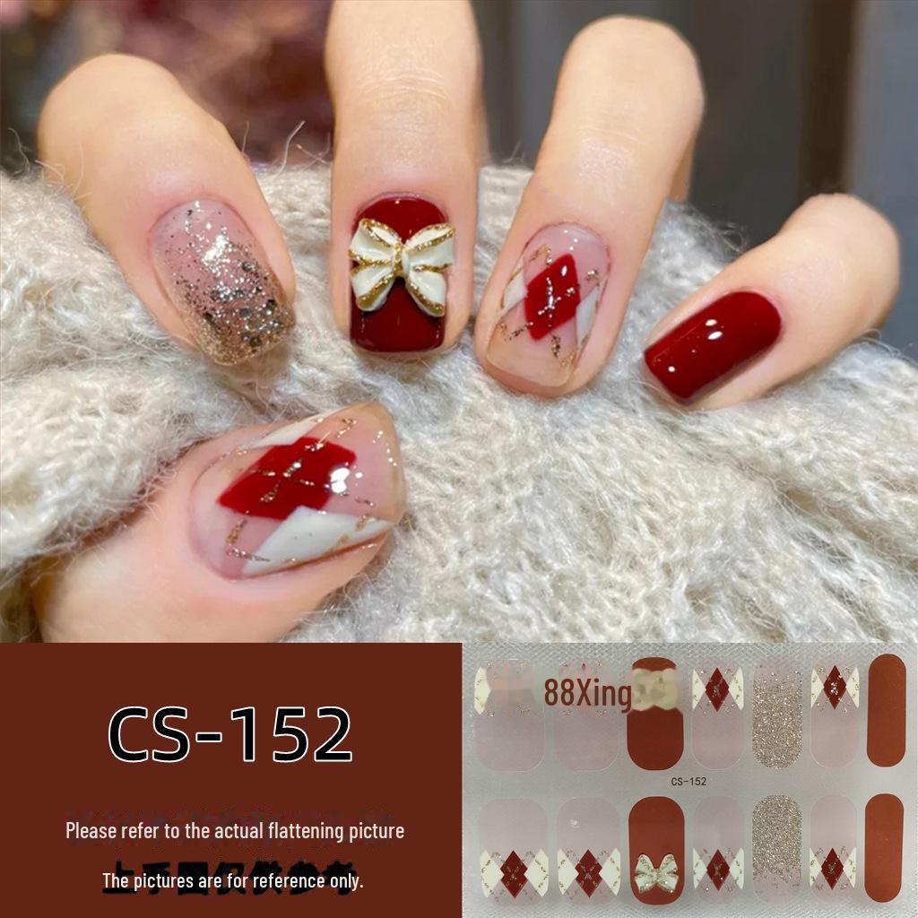 Водостойкие долговечные 3D-гелевые наклейки для ногтей без запекания — съемные и носимые дизайны для всех ногтей для женщин