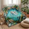 Tiger in Autumn Leaves Theme blanket Lightweight Warm Flannel Blanket Decorative Throw Blanket for Home Decoration