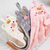 Water Uptake Kitchen Mounted Hand Towel Embroidery Handkerchief Cartoon Pig
