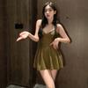 Sexy underwear shiny hot temptation nightclub suspender nightdress passion suit qqny