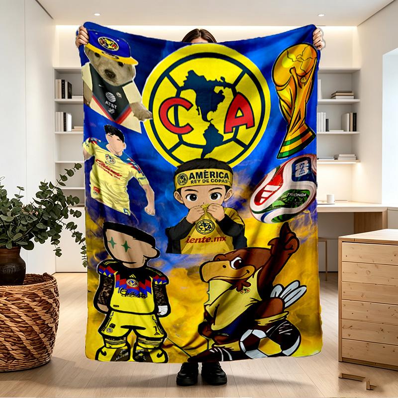 Club America Print Blanket - Soft & Comfortable, for Bedroom, Travel, Sofa, Home Decoration - Birthday Christmas Gift for Friend