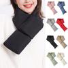 Down Scarf with Pocket Design Solid Color Waterproof Wear-Resistant Winter Versatile Scarf Daily Outdoor Wear