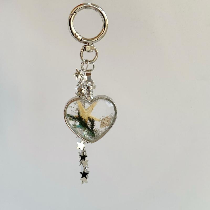 Стиль Y2K Летний Океан Сердце Брелок Ins Стиль Эстетичный Брелок Милый Девичий Ключ Корд Модный Подвеска для Сумки Подарки