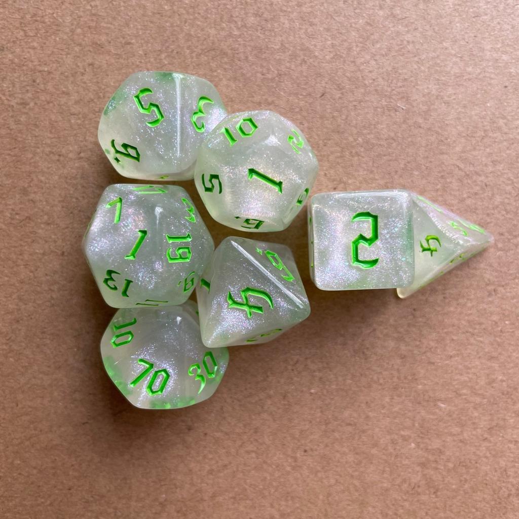 7pcs/lot Polyhedral Dice Set Double-Colors Dice D4 D6 D8 D10 D% D12 D20 for DND RPG Table Games