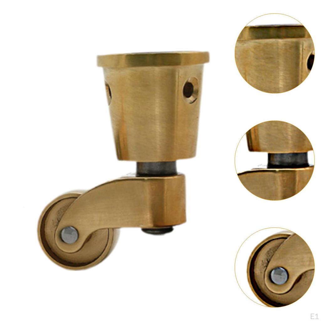 Колеса для мебели с поворотным роликом Heavy Duty Brass