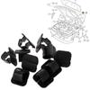 10pcs Car Hood Bonnet Insulation Clips Rivet Retainer for Volvo XC90 S60 S40 S80 V70 XC60 V40 V50 850 C30 V60 S70 940 XC70