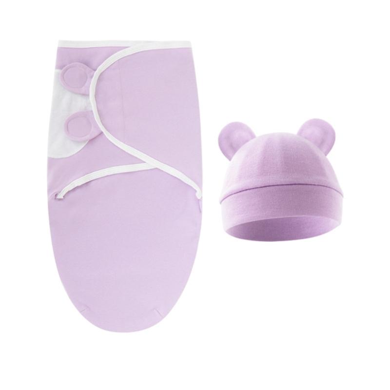 4 Комплекта Детских Пеленок-Коконов, Оберточных Одеял с Шапочкой-Капором, Спальные Мешки, Одеяла против Переворачивания, Пеленки для Малышей 0-12 Месяцев