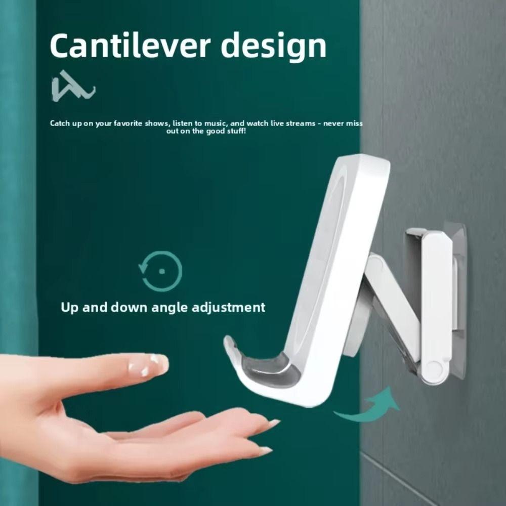 Adjustable Tablet Wall Mount Adhesive Phone Tablet Stand Gifts Wall Mount Support  Bathroom