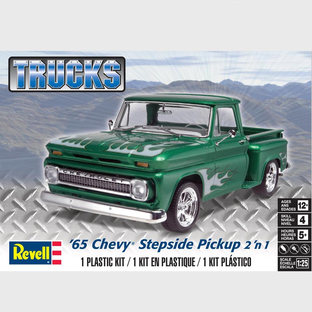 American Level 65 Chevy Stepside Pickup 2n1 07210 Plastic Model 1/25