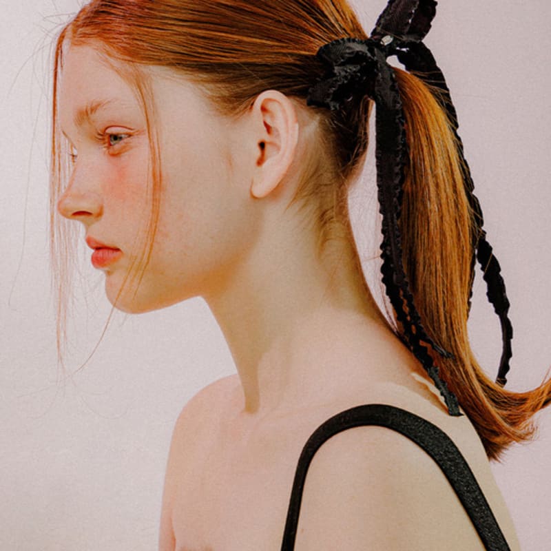 mellotory double ribbon hairpin (black)