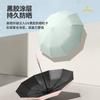 New 10 Bone Three Fold Automatic Vinyl Sunscreen Silicone with Color Scheme Handle Three Fold Men's Umbrella Fixed