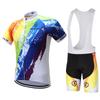 Summer Short Riding Bicycle Cycling Clothing Set Men Sport Jerseys Suits White Bib Pants