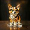 Unique Birthday Gifts for Her Geometric Faux Crystal Animal Sculpture, Sparkling Acrylic Cat/Owl/Eagle/Dog Statue, Photography Prop Ornaments Desktop