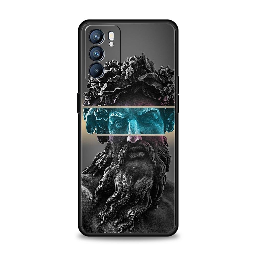 Fashion Ancient Greek Statues Phone Case For Oppo Reno 13 12 11 10 7 F Find X5 X6 A98 A80 A79 A78 A57 A54 A31 A17 Pro Soft TPU