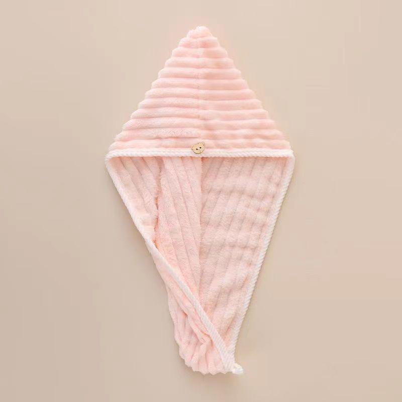 Шапочка для волос с волнистым узором, полотенце, утолщенная, мягкая, с сильным впитыванием воды, милая, быстросохнущая повязка на голову