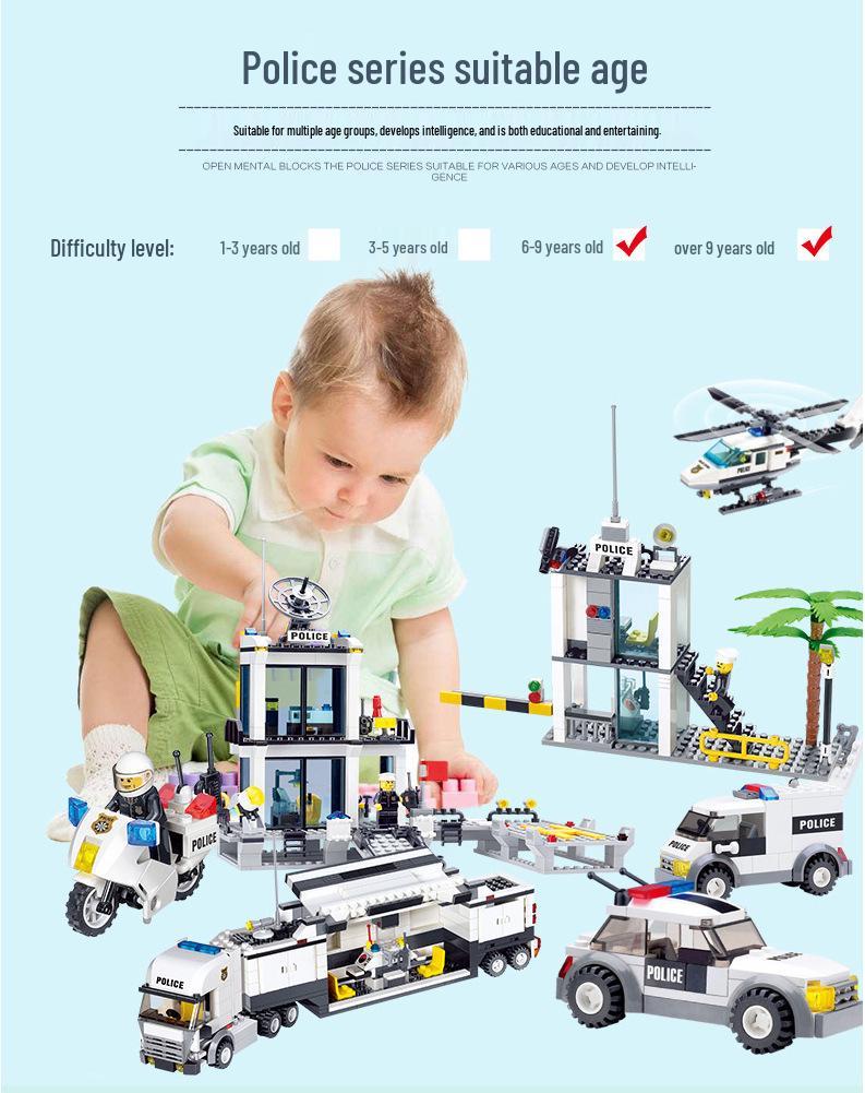 KaiZhi SWAT Hummer Fire Truck Helicopter Building Block Set